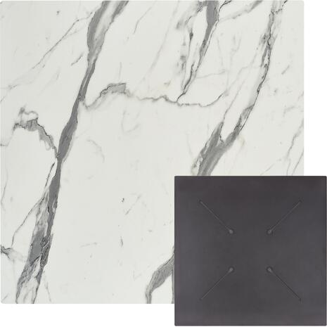 ΕΠΙΦΑΝΕΙΑ ΤΡΑΠΕΖΙΟΥ ΤΕΤΡΑΓΩΝΗ HPL HM5839.31 WHITE MARBLE 80x80εκ