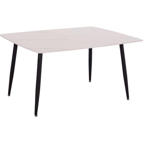 ΤΡΑΠΕΖΙ RAVEN HM18149.01 ΚΕΡΑΜΙΚΟ TOP ΜΕ ΟΨΗ ΛΕΥΚΟ ΜΑΡΜΑΡΟ 140x80x74Υεκ.