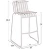 ΣΚΑΜΠΟ ΜΠΑΡ ΑΛΟΥΜΙΝΙΟΥ RACHEL HM6341.02 ΛΕΥΚΟ 47x56,5x98,5Υεκ.