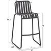 ΣΚΑΜΠΟ ΜΠΑΡ ΑΛΟΥΜΙΝΙΟΥ RACHEL HM6341.01 ΓΚΡΙ 47x56,5x98,5Υεκ.