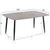 ΤΡΑΠΕΖΙ RAVEN HM18150.13 ΚΕΡΑΜΙΚΟ TOP ΜΕ ΟΨΗ ΓΚΡΙ ΜΑΡΜΑΡΟ 160x80x74Υεκ.