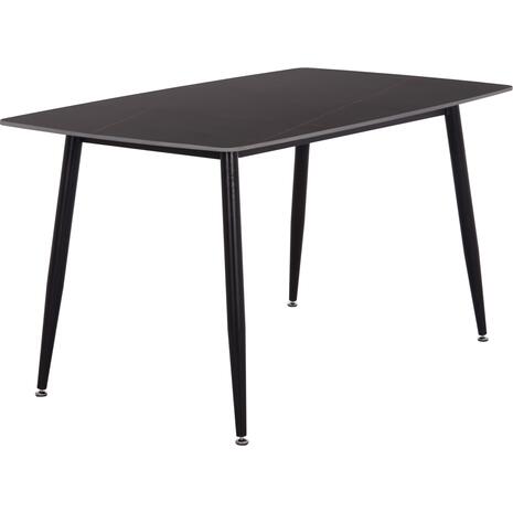 ΤΡΑΠΕΖΙ RAVEN HM18149.02 ΚΕΡΑΜΙΚΟ TOP ΜΕ ΟΨΗ ΜΑΥΡΟ ΜΑΡΜΑΡΟ 140x80x74Υεκ.