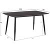 ΤΡΑΠΕΖΙ RAVEN HM18149.02 ΚΕΡΑΜΙΚΟ TOP ΜΕ ΟΨΗ ΜΑΥΡΟ ΜΑΡΜΑΡΟ 140x80x74Υεκ.