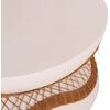 ΤΡΑΠΕΖΙ ΣΑΛΟΝΙΟΥ ANNA HM18157.02 FIBER CEMENT ΛΕΥΚΟ-ΦΥΣΙΚΟ RATTAN--Φ92x44.5Υεκ