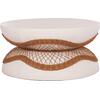 ΤΡΑΠΕΖΙ ΣΑΛΟΝΙΟΥ ANNA HM18157.02 FIBER CEMENT ΛΕΥΚΟ-ΦΥΣΙΚΟ RATTAN--Φ92x44.5Υεκ
