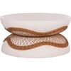 ΤΡΑΠΕΖΙ ΣΑΛΟΝΙΟΥ ANNA HM18157.02 FIBER CEMENT ΛΕΥΚΟ-ΦΥΣΙΚΟ RATTAN--Φ92x44.5Υεκ