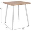 ΤΡΑΠΕΖΙ ΤΡΑΠΕΖΑΡΙΑΣ PALOMA HM8335.02, 70Χ70X76,5, SONOMA, ΛΕΥΚΑ ΠΟΔΙΑ