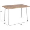 ΤΡΑΠΕΖΙ ΤΡΑΠΕΖΑΡΙΑΣ PALOMA HM8334.02, 120X70X76,5- SONOMA, ΛΕΥΚΑ ΠΟΔΙΑ