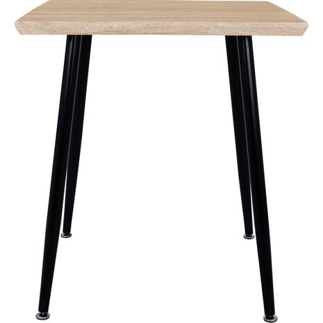 ΤΡΑΠΕΖΙ ΤΡΑΠΕΖΑΡΙΑΣ PALOMA HM8335.01, 70Χ70X76.5, SONOMA, ΜΑΥΡΑ ΠΟΔΙΑ