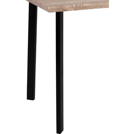 ΤΡΑΠΕΖΙ ΤΡΑΠΕΖΑΡΙΑΣ PALANI 110X70 SONAMA ΜΕ ΜΑΥΡΑ ΠΟΔΙΑ HM8333
