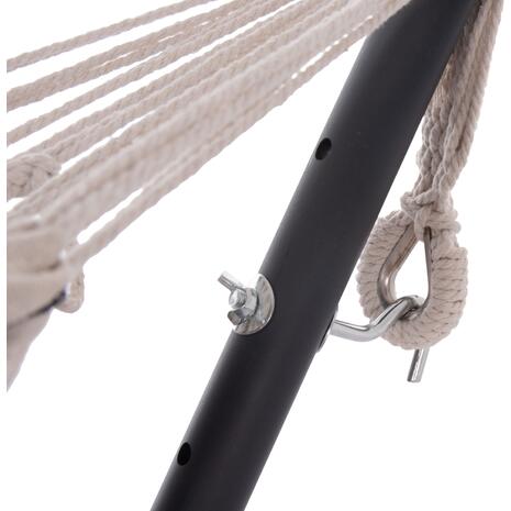 ΑΙΩΡΑ CRAVE HM6304.03 ΑΝΘΡΑΚΙ ΜΕΤΑΛ. ΣΚΕΛΕΤΟΣ--ΜΠΛΕ ΣΚΟΥΡΟ ΠΑΝΙ ΜΕ ΛΕΥΚΗ ΡΙΓΑ 265x93x105Υεκ