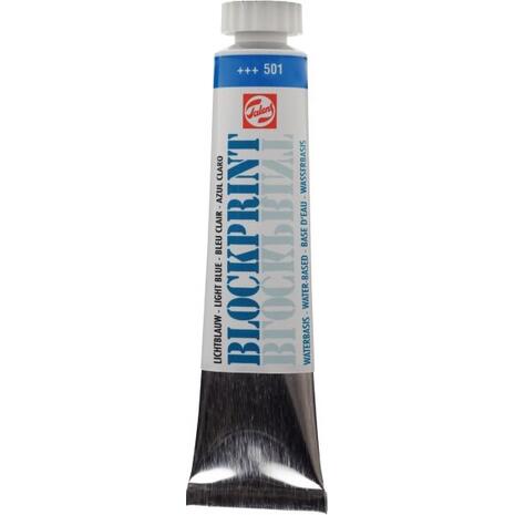 Μελάνι τυπώματος χαρακτικής Talens Blockprint σωληνάριο 20ml 501 Light Blue