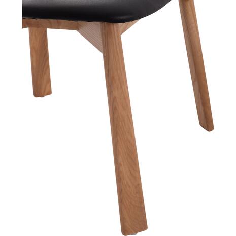 KΑΡΕΚΛΑ ΤΡΑΠΕΖΑΡΙΑΣ SEKAN HM18245.04 RUBBERWOOD-ΜΑΥΡΟ PU 60x54x72Υεκ (σετ 2 τεμαχίων)
