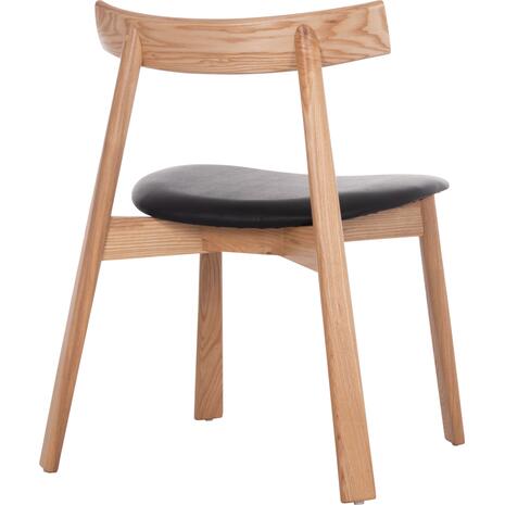 KΑΡΕΚΛΑ ΤΡΑΠΕΖΑΡΙΑΣ SEKAN HM18245.04 RUBBERWOOD-ΜΑΥΡΟ PU 60x54x72Υεκ (σετ 2 τεμαχίων)