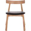 KΑΡΕΚΛΑ ΤΡΑΠΕΖΑΡΙΑΣ SEKAN HM18245.04 RUBBERWOOD-ΜΑΥΡΟ PU 60x54x72Υεκ (σετ 2 τεμαχίων)
