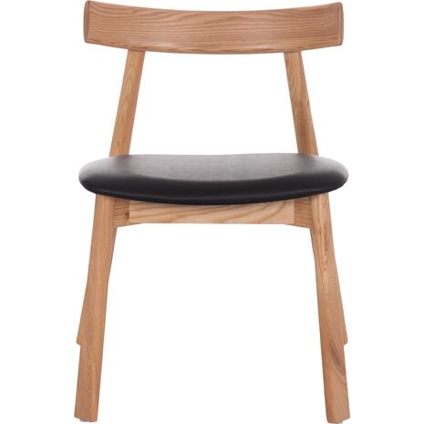 KΑΡΕΚΛΑ ΤΡΑΠΕΖΑΡΙΑΣ SEKAN HM18245.04 RUBBERWOOD-ΜΑΥΡΟ PU 60x54x72Υεκ (σετ 2 τεμαχίων)