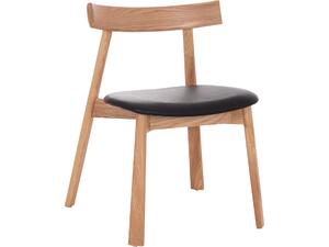 KΑΡΕΚΛΑ ΤΡΑΠΕΖΑΡΙΑΣ SEKAN HM18245.04 RUBBERWOOD-ΜΑΥΡΟ PU 60x54x72Υεκ (σετ 2 τεμαχίων)