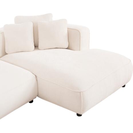 ΚΑΝΑΠΕΣ ΓΩΝΙΑ (ΔΕΞΙΑ) 3-ΘΕΣΙΟΣ GRACE HM3280.02R ΛΕΥΚΟ ΥΦΑΣΜΑ 252x160x70-90Υεκ