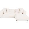 ΚΑΝΑΠΕΣ ΓΩΝΙΑ (ΔΕΞΙΑ) 3-ΘΕΣΙΟΣ GRACE HM3280.02R ΛΕΥΚΟ ΥΦΑΣΜΑ 252x160x70-90Υεκ