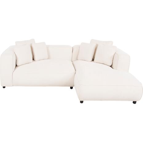 ΚΑΝΑΠΕΣ ΓΩΝΙΑ (ΔΕΞΙΑ) 3-ΘΕΣΙΟΣ GRACE HM3280.02R ΛΕΥΚΟ ΥΦΑΣΜΑ 252x160x70-90Υεκ
