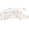ΚΑΝΑΠΕΣ ΓΩΝΙΑ (ΔΕΞΙΑ) 3-ΘΕΣΙΟΣ GRACE HM3280.02R ΛΕΥΚΟ ΥΦΑΣΜΑ 252x160x70-90Υεκ