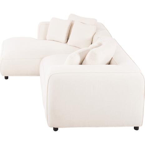 ΚΑΝΑΠΕΣ ΓΩΝΙΑ (ΑΡΙΣΤΕΡΗ) 3-ΘΕΣΙΟΣ GRACE HM3280.02L ΛΕΥΚΟ ΥΦΑΣΜΑ 252x160x70-90Υεκ