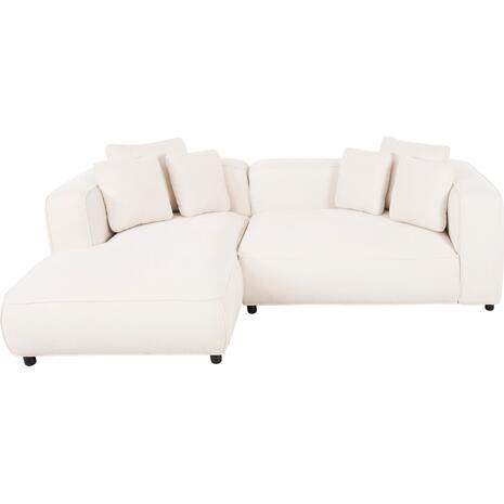 ΚΑΝΑΠΕΣ ΓΩΝΙΑ (ΑΡΙΣΤΕΡΗ) 3-ΘΕΣΙΟΣ GRACE HM3280.02L ΛΕΥΚΟ ΥΦΑΣΜΑ 252x160x70-90Υεκ