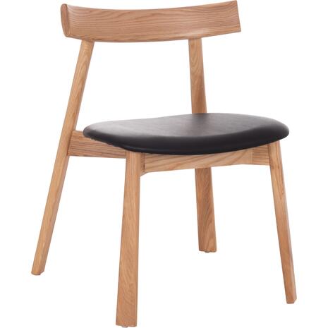 KΑΡΕΚΛΑ ΤΡΑΠΕΖΑΡΙΑΣ SEKAN HM18245.04 RUBBERWOOD-ΜΑΥΡΟ PU 60x54x72Υεκ (σετ 2 τεμαχίων)