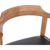 ΠΟΛΥΘΡΟΝΑ CERSEI HM9946.01 RUBBERWOOD ΣΕ LIGHT OAK & PU ΣΕ ΜΑΥΡΟ 57x53x72Υεκ (σετ 2 τεμαχίων)