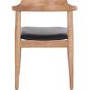 ΠΟΛΥΘΡΟΝΑ CERSEI HM9946.01 RUBBERWOOD ΣΕ LIGHT OAK & PU ΣΕ ΜΑΥΡΟ 57x53x72Υεκ (σετ 2 τεμαχίων)