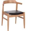 ΠΟΛΥΘΡΟΝΑ CERSEI HM9946.01 RUBBERWOOD ΣΕ LIGHT OAK & PU ΣΕ ΜΑΥΡΟ 57x53x72Υεκ (σετ 2 τεμαχίων)