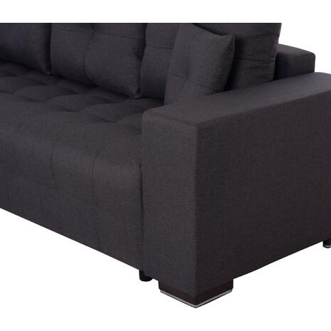 ΓΩΝΙΑΚΟΣ ΚΑΝΑΠΕΣ-ΚΡΕΒΑΤΙ ΜΕ ΑΠΟΘ.ΧΩΡΟ TRENDSTON HM3302.01L ΓΚΡΙ ΥΦΑΣΜΑ 298x177x95Υεκ