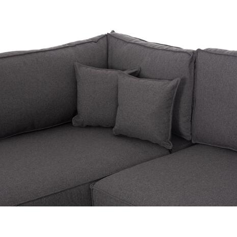 ΓΩΝΙΑΚΟΣ ΚΑΝΑΠΕΣ-ΚΡΕΒΑΤΙ ΜΕ ΑΠΟΘ.ΧΩΡΟ SAFFIRA HM3303.01L ΓΚΡΙ ΥΦΑΣΜΑ 270x195x100Υεκ.