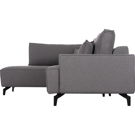 ΓΩΝΙΑΚΟΣ ΚΑΝΑΠΕΣ-ΚΡΕΒΑΤΙ ΜΕ ΑΠΟΘ.ΧΩΡΟ SAFFIRA HM3303.01L ΓΚΡΙ ΥΦΑΣΜΑ 270x195x100Υεκ.