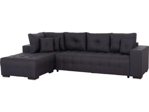 ΓΩΝΙΑΚΟΣ ΚΑΝΑΠΕΣ-ΚΡΕΒΑΤΙ ΜΕ ΑΠΟΘ.ΧΩΡΟ TRENDSTON HM3302.01L ΓΚΡΙ ΥΦΑΣΜΑ 298x177x95Υεκ