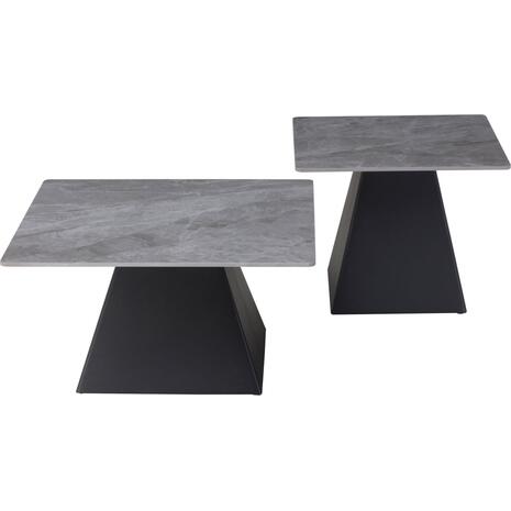 ΤΡΑΠΕΖΙΑ ΣΑΛΟΝΙΟΥ QUBER HM18260.03 ΚΕΡΑΜΙΚΑ TOP ΟΨΗ ΓΚΡΙ ΜΑΡΜΑΡΟ-ΤΕΤΡΑΓΩΝΑ