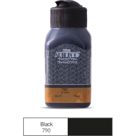 Χρώμα για Γυαλί/Κεραμικό Artdeco Enamel 75ml Black 790