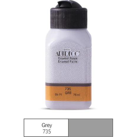 Χρώμα για Γυαλί/Κεραμικό Artdeco Enamel 75ml Gray 735