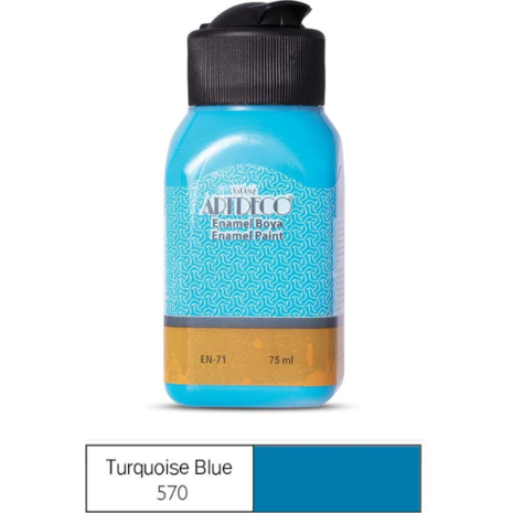 Χρώμα για Γυαλί/Κεραμικό Artdeco Enamel 75ml Turquoise Blue 570