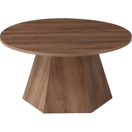 ΤΡΑΠΕΖΙ ΣΑΛΟΝΙΟΥ CARPEN HM18269 MDF ΜΕ ΕΠΕΝΔΥΣΗ PAPERWOOD Φ80x45Υεκ.