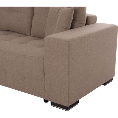 ΓΩΝΙΑΚΟΣ ΚΑΝΑΠΕΣ-ΚΡΕΒΑΤΙ ΜΕ ΑΠΟΘ.ΧΩΡΟ TRENDSTON HM3302.03L ΜΠΕΖ ΥΦΑΣΜΑ 298x177x95Υεκ