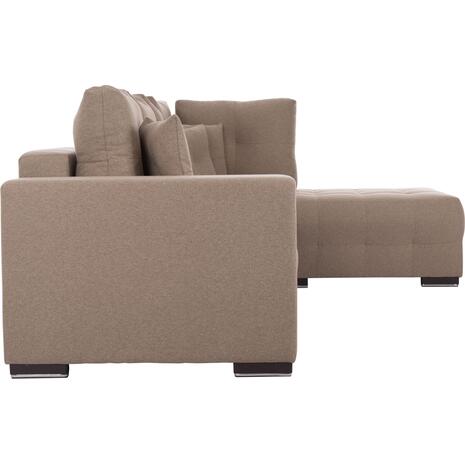 ΓΩΝΙΑΚΟΣ ΚΑΝΑΠΕΣ-ΚΡΕΒΑΤΙ ΜΕ ΑΠΟΘ.ΧΩΡΟ TRENDSTON HM3302.03R ΜΠΕΖ ΥΦΑΣΜΑ 298x177x95Υεκ