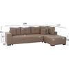 ΓΩΝΙΑΚΟΣ ΚΑΝΑΠΕΣ-ΚΡΕΒΑΤΙ ΜΕ ΑΠΟΘ.ΧΩΡΟ TRENDSTON HM3302.03R ΜΠΕΖ ΥΦΑΣΜΑ 298x177x95Υεκ