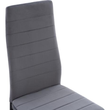 ΣΕΤ ΤΡΑΠΕΖΑΡΙΑΣ 5ΤΜΧ LADY HM21199.01 ΓΥΑΛΙ--ΜΕΤΑΛΛΟ ΣΕ ΜΑΥΡΟ & ΒΕΛΟΥΔΟ ΓΚΡΙ
