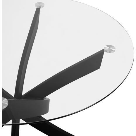 ΣΕΤ ΤΡΑΠΕΖΑΡΙΑΣ 5ΤΜΧ LADY HM21199.01 ΓΥΑΛΙ--ΜΕΤΑΛΛΟ ΣΕ ΜΑΥΡΟ & ΒΕΛΟΥΔΟ ΓΚΡΙ