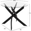 ΣΕΤ ΤΡΑΠΕΖΑΡΙΑΣ 5ΤΜΧ LADY HM21199.01 ΓΥΑΛΙ--ΜΕΤΑΛΛΟ ΣΕ ΜΑΥΡΟ & ΒΕΛΟΥΔΟ ΓΚΡΙ