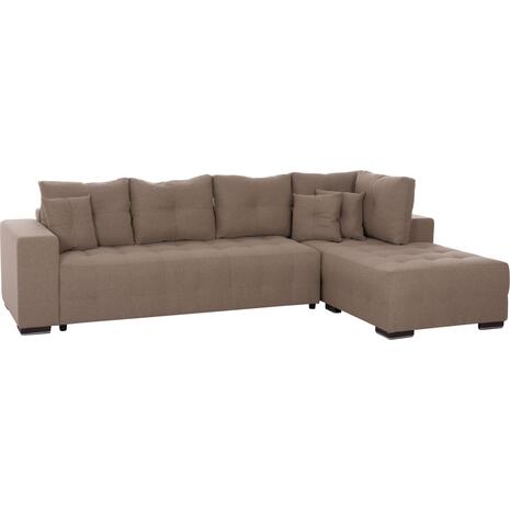 ΓΩΝΙΑΚΟΣ ΚΑΝΑΠΕΣ-ΚΡΕΒΑΤΙ ΜΕ ΑΠΟΘ.ΧΩΡΟ TRENDSTON HM3302.03R ΜΠΕΖ ΥΦΑΣΜΑ 298x177x95Υεκ