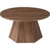 ΤΡΑΠΕΖΙ ΣΑΛΟΝΙΟΥ CARPEN HM18269 MDF ΜΕ ΕΠΕΝΔΥΣΗ PAPERWOOD Φ80x45Υεκ.
