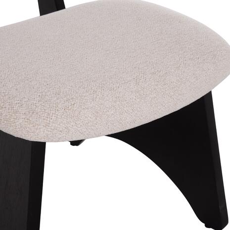 ΚΑΡΕΚΛΑ ΤΡΑΠΕΖΑΡΙΑΣ BELLISI HM18248.02 ΕΚΡΟΥ ΥΦΑΣΜΑ-PLYWOOD ΣΕ ΜΑΥΡΟ 53x56x78Υεκ. (σετ 2 τεμαχίων)