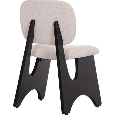 ΚΑΡΕΚΛΑ ΤΡΑΠΕΖΑΡΙΑΣ BELLISI HM18248.02 ΕΚΡΟΥ ΥΦΑΣΜΑ-PLYWOOD ΣΕ ΜΑΥΡΟ 53x56x78Υεκ. (σετ 2 τεμαχίων)